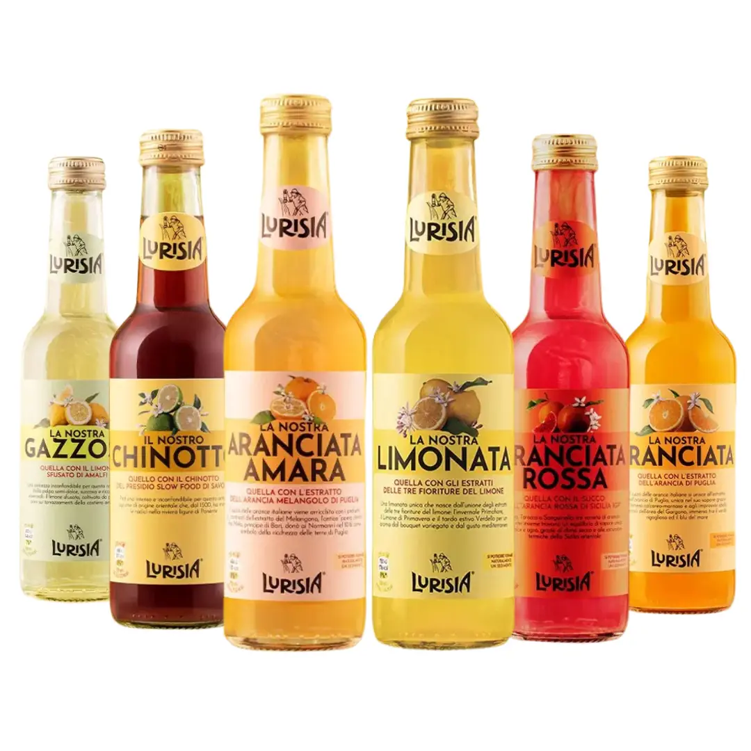 Lurisia (Gazzosa - Chinotto - Aranciata Amara - Limonata - Aranciata Rossa - Aranciata)