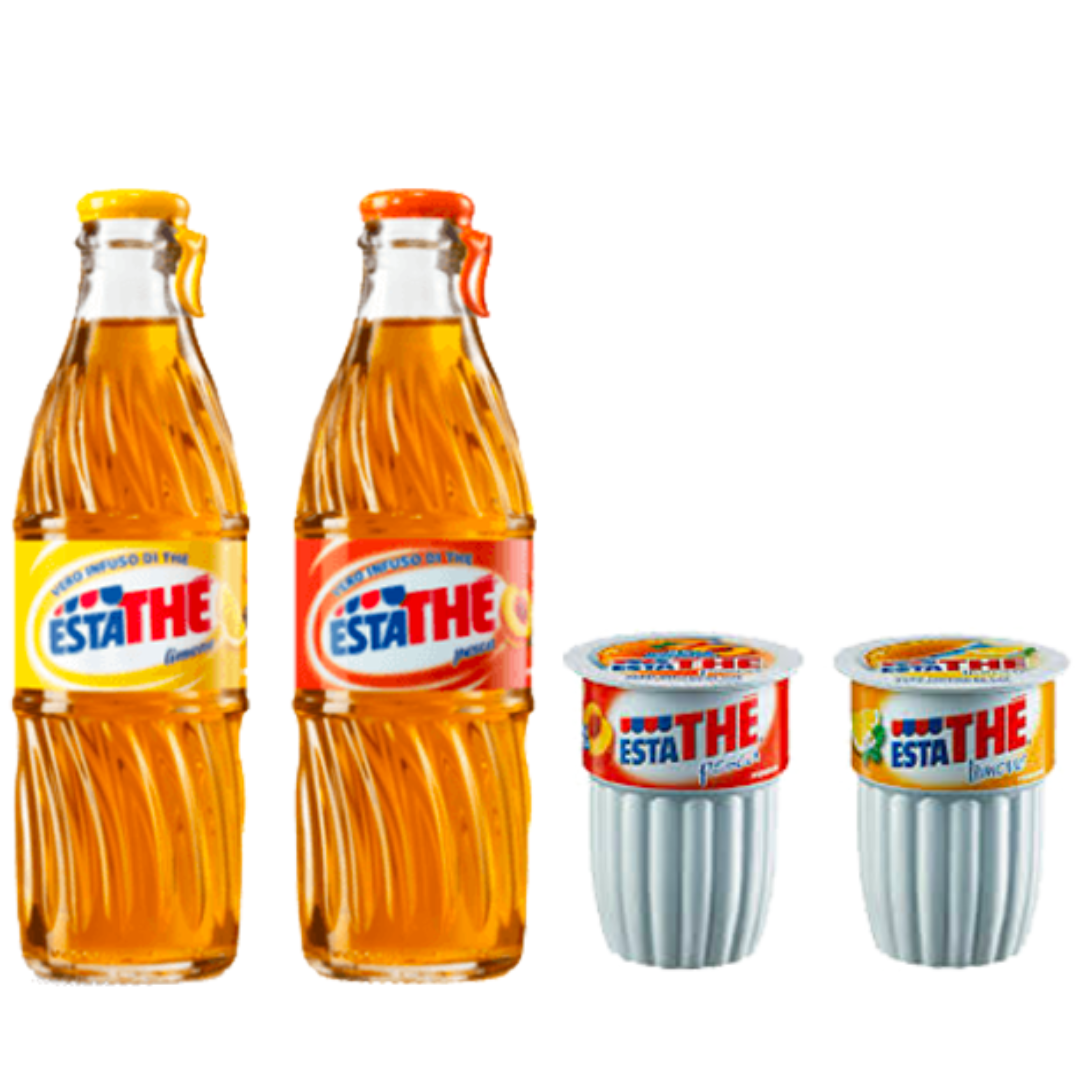 EstaThe Vetro e Bicchierini (Limone - Pesca)