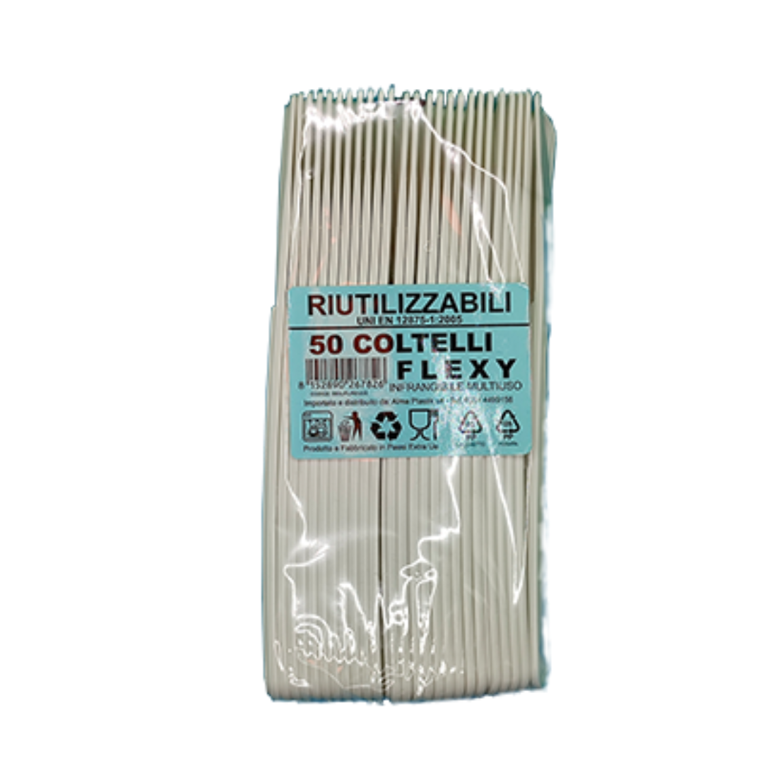 Coltelli plastica 50pz Riutilizzabili